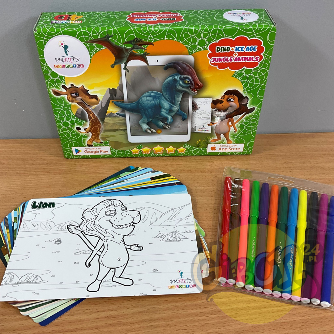 Kolorowanki 4D - dinozaury, epoka lodowcowa, zwierzęta w zestawie z flamastrami GRATIS! Kolorowanki 4D - dinozaury, epoka lodowcowa, zwierzęta w zestawie z flamastrami GRATIS!