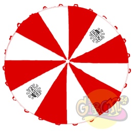 CHUSTA ANIMACYJNA BIAŁO-CZERWONA AKSON 3M