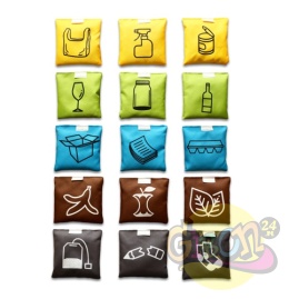 CHUSTA EDUKACYJNA RECYKLING 3M + 15 WORECZKÓW / ZESTAW