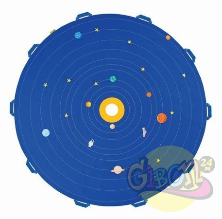 CHUSTA EDUKACYJNA UKŁAD SŁONECZNY 140CM + 21 ELEMENTÓW / ZESTAW CHUSTA EDUKACYJNA UKŁAD SŁONECZNY 140CM + 21 ELEMENTÓW / ZESTAW