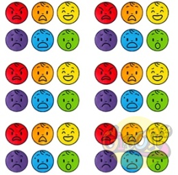 CHUSTA EDUKACYJNA Z RZEPAMI 3M + 36 EMOCJI / ZESTAW