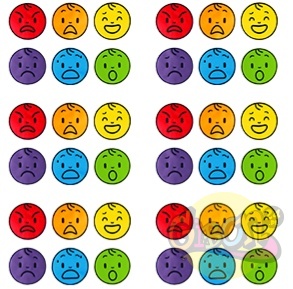 CHUSTA EDUKACYJNA Z RZEPAMI 3M + 36 EMOCJI / ZESTAW CHUSTA EDUKACYJNA Z RZEPAMI 3M + 36 EMOCJI / ZESTAW