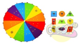 CHUSTA EDUKACYJNA Z RZEPAMI 3M + 36 KSZTAŁTÓW / ZESTAW