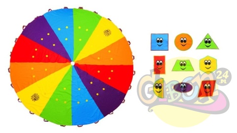 CHUSTA EDUKACYJNA Z RZEPAMI 3M + 36 KSZTAŁTÓW / ZESTAW CHUSTA EDUKACYJNA Z RZEPAMI 3M + 36 KSZTAŁTÓW / ZESTAW