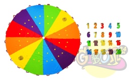 CHUSTA EDUKACYJNA Z RZEPAMI 3M + 20 LICZB / ZESTAW