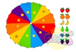 CHUSTA EDUKACYJNO ANIMACYJNA DUŻE RZEPY 3M + 12 OWOCÓW / ZESTAW