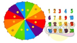 CHUSTA EDUKACYJNO ANIMACYJNA DUŻE RZEPY 3M + 20 LICZB / ZESTAW