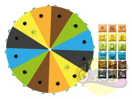 CHUSTA RECYKLING I ELEKTROŚMIECI 3M + 18 WORECZKÓW / ZESTAW