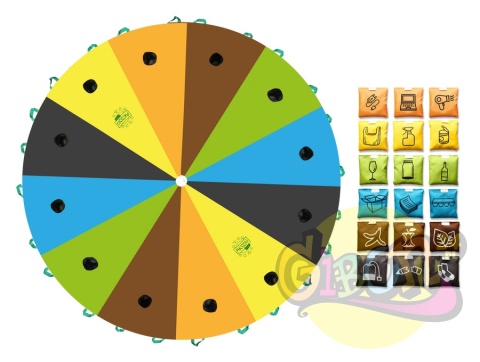 CHUSTA RECYKLING I ELEKTROŚMIECI 3M + 18 WORECZKÓW / ZESTAW CHUSTA RECYKLING I ELEKTROŚMIECI 3M + 18 WORECZKÓW / ZESTAW