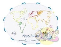 KREATYWNA MATA EDUKACYJNA MAPA ŚWIATA DO MALOWANIA