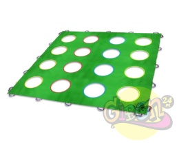 MATA ANIMACYJNA Z OTWORAMI KWADRAT 2X2M ZIELONA