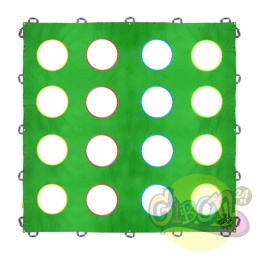 MATA ANIMACYJNA Z OTWORAMI KWADRAT 2X2M ZIELONA