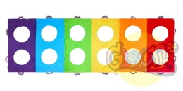 MATA ANIMACYJNA Z OTWORAMI TĘCZOWA ŚCIEŻKA 1X3M