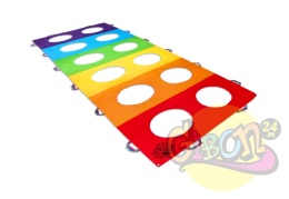 MATA ANIMACYJNA Z OTWORAMI TĘCZOWA ŚCIEŻKA 1X3M