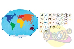 MATA EDUKACYJNA MAPA ŚWIATA + 30 RZEP ZWIERZĄT / ZESTAW