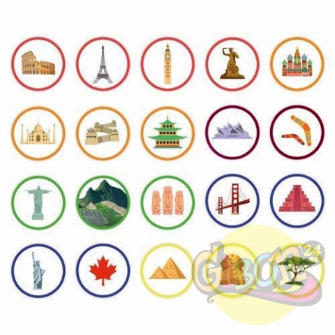 MATA EDUKACYJNA MAPA ŚWIATA + 20 RZEP ZABYTKÓW / ZESTAW MATA EDUKACYJNA MAPA ŚWIATA + 20 RZEP ZABYTKÓW / ZESTAW