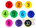 PODUSZKI LICZBY: 1-10 Z KODURY, H=3 CM
