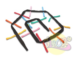 TAŚMA SPACEROWA CZARNA 2,3M WĄŻ GĄSIENICA