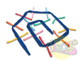 TAŚMA SPACEROWA NIEBIESKA 2,3M WĄŻ GĄSIENICA