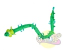 WĄŻ SPACEROWY ZIELONY SMOK 2,5M GĄSIENICA