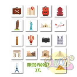 GRA MEMO PODRÓŻE XXL - 36 ELEMENTÓW