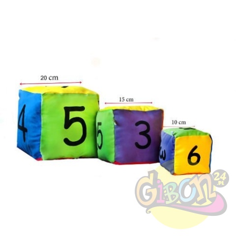 KOSTKA EDUKACYJNA CYFRY 15 CM