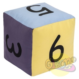 KOSTKA EDUKACYJNA PASTELOWA CYFRY 10 CM