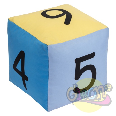 KOSTKA EDUKACYJNA PASTELOWA CYFRY 10 CM
