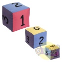 KOSTKA EDUKACYJNA PASTELOWA CYFRY 15 CM