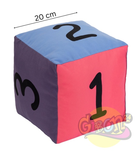 KOSTKA EDUKACYJNA PASTELOWA CYFRY 20 CM