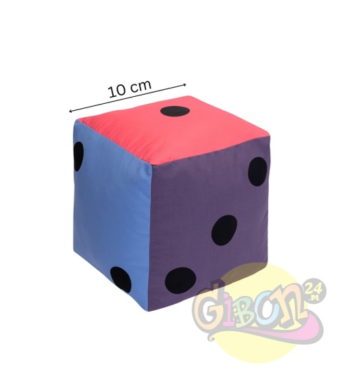 KOSTKA EDUKACYJNA PASTELOWA KROPKI 10 CM