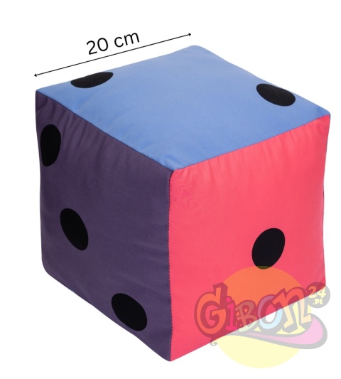 KOSTKA EDUKACYJNA PASTELOWA KROPKI 20 CM