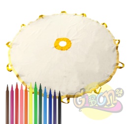 KREATYWNA CHUSTA SPADACHRON DO MALOWANIA 1,5M + PISAKI / ZESTAW