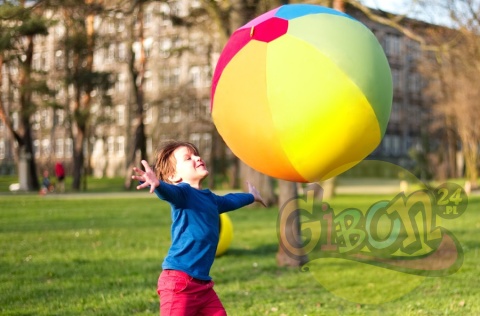 PIŁKA BALONOWA BIAŁO-CZERWONA XXL 85CM